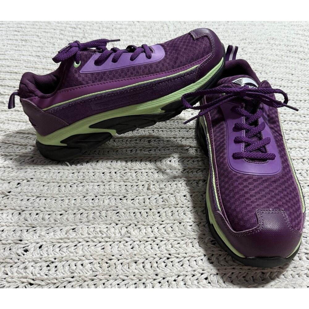 Avenger Work Boots Electra Womens 8 40 Non-Slip A1011 Purple Green Safety Shoes